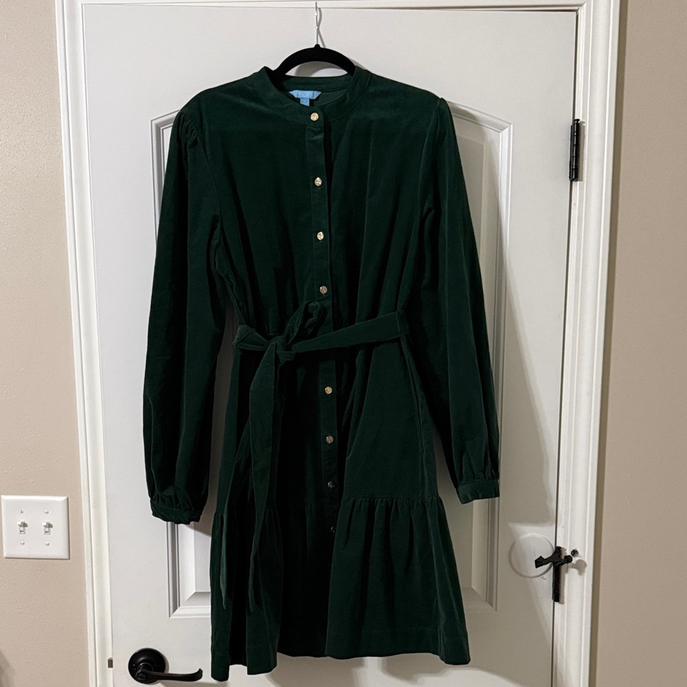Draper James Forest Green Long Sleeve Dress